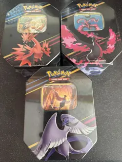 Pokemon TCG: Crown Zenith Tin Art Set Of 3 Brand New&Sealed slight tear on 2 - Image 1