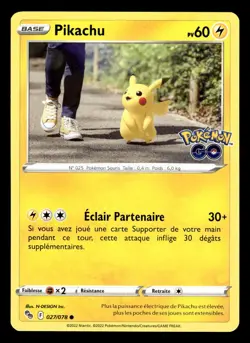 Carte Pokemon Pikachu 027/078 Pokemon Go Francais - Image 1
