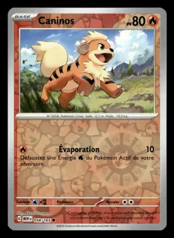 Carte Pokemon CANINOS 058/165 REVERSE EV3.5 MEW 151 FR - Image 1