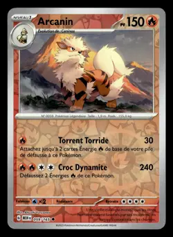 Carte Pokemon ARCANIN 059/165 REVERSE EV3.5 MEW 151 FR - Image 1