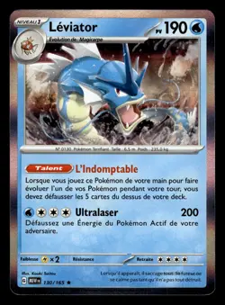 Carte Pokemon LEVIATOR 130/165 HOLO EV3.5 Ecarlate et Violet MEW 151 FR NEUF - Image 1