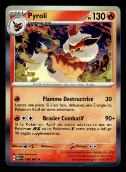 Carte Pokemon PYROLI 136/165 HOLO EV3.5 Ecarlate et Violet MEW 151 FR - Image 1