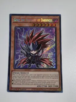 Yu-Gi-Oh! Gorz the Emissary of Darkness BLMM-EN005 Secret Rare 1st Edition - Image 1