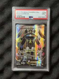 Pokemon TCG PSA 9 MINT Zygarde EX 54a/124 Mega Powers Collection Full Art Promo - Image 1