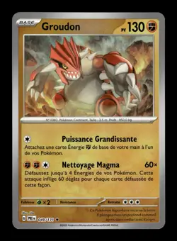 Carte Pokemon Groudon POKEBALL 049/131 Evolutions Prismatiques Francais - Image 1