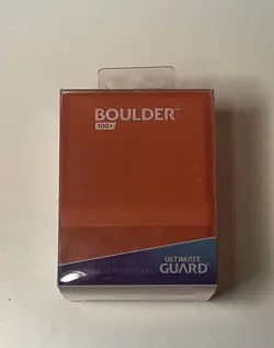 ULTIMATE GUARD BOULDER 100+ POPPY TOPAZ ORANGE DECK CASE NEW Card Storage Box - Image 1