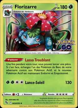 Carte Pokemon Florizarre 003/078 HOLO FR - Image 1