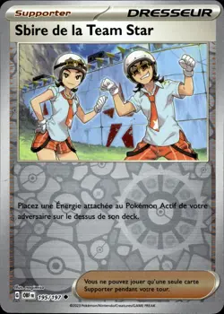 Carte Pokemon Sbire de la Team Star 195/197 Reverse Flammes Obsidiennes FR - Image 1