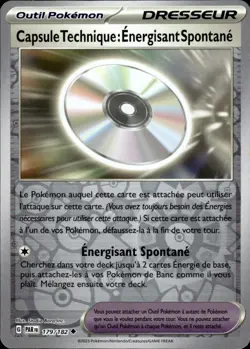 Carte Pokemon Capsule : Energisant Spontane 179/182 Reverse EV4 Faille Paradoxe - Image 1