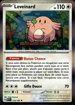 Carte Pokemon LEVEINARD 113/165 HOLO EV3.5 Ecarlate et Violet MEW 151 FR NEUF - Image 1