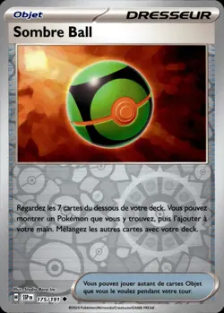 Carte Pokemon SOMBRE BALL 175/191 REVERSE EV08 Etincelles Deferlante SSP FR NEUF - Image 1