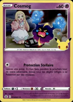 Carte Pokemon COSMOG 013/025 Holo Celebrations 25ans FR Near Mint - Image 1
