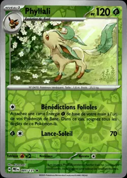 Carte Pokemon REVERSE Phyllali 005/131 PRE SV8.5 Evolutions Prismatiques FR NEUF - Image 1