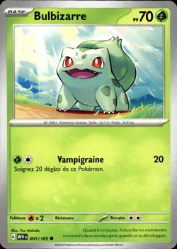 Carte Pokemon BULBIZARRE Francais - EV3.5 MEW FR 151 - 001/165 - Neuf - Image 1