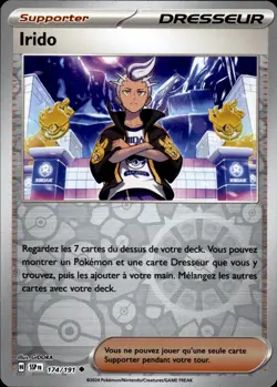 Carte Pokemon IRIDO 174/191 REVERSE EV08 Etincelles Deferlantes SSP FR NEUF - Image 1