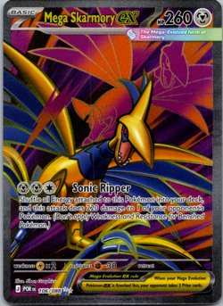 Mega Skarmory ex 106/088 Full Art Ultra Rare Perfect Order Pokemon - Image 1