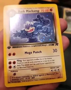 Dark Machamp 10/82 Pokemon Card Holo 1st Edition Team Rocket 10/82 Pre-Owned - Image 2