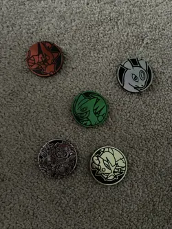 Lot Of 5 Official Pokemon Coins Various Characters Small Size 🔥🔥 - Image 1