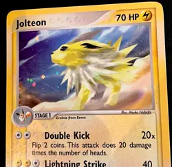Pokemon Jolteon 6/100 Holo Rare E-reader Sandstorm – LP/MP - Image 2