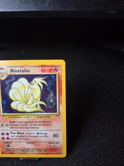 Pokemon TCG Ninetales Holo Rare Card 12/102 Base Set Vintage WOTC - Image 2