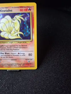 Pokemon TCG Ninetales Holo Rare Card 12/102 Base Set Vintage WOTC - Image 3