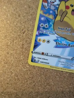 Pikachu SWSH020 Black Star Promo Holo Card Near Mint Condition - Image 5