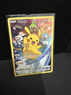 Pokemon Pikachu TCG SWSH020 Black Star Promo Holo Card - Image 1