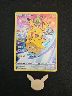 Pokemon Pikachu TCG SWSH020 Black Star Promo Holo Card - Image 1