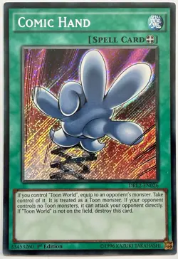 DRL2-EN026 Comic Hand - Secret Rare 1st Edition Near Mint YuGiOh Card - Image 1