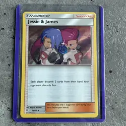 Pokemon Card Jessie and James 58/68 Hidden Fates Holo NM - Image 1
