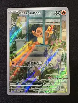 Pokemon Obsidian Flames CHARMANDER 044 Promo Card Pokemon Center Stamped - Image 1