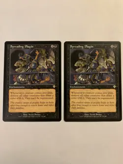 2X NM/SP MTG Magic The Gathering Spreading Plague Invasion Rare Cards - Image 1