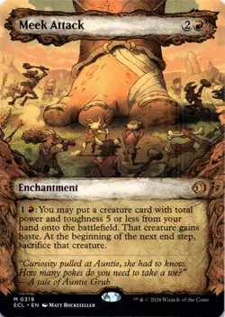 Meek Attack SHOWCASE Lorwyn Eclipsed Magic MTG NM - Image 1
