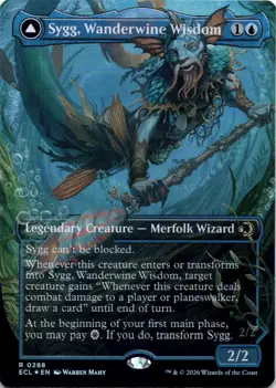 Sygg, Wanderwine Wisdom FOIL BORDERLESS Lorwyn Eclipsed Magic MTG NM - Image 1