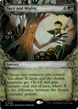Spry and Mighty FOIL SHOWCASE Lorwyn Eclipsed Magic MTG NM - Image 1