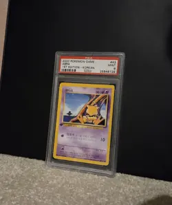 Abra 43/102 1st Edition Korean Base Set Pokemon Card Psa 9 - Image 1