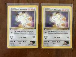 Pokemon TCG Nintendo Giovanni's Meowth Lot 2 Gym Challenge 74/132 2000 English - Image 1