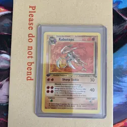 Pokemon 1999 WOTC 1st Edition Fossil Non-Holo Rare Kabutops 24/62 - MP - Image 1