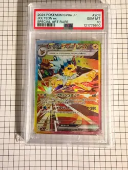 PSA 10 Jolteon EX SAR JP Terastal Festival 209/187 sv8a - Image 1