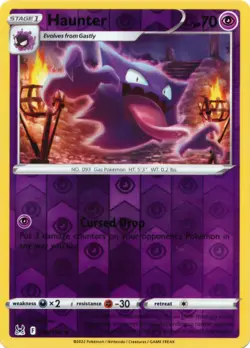 Haunter 065/196 Lost Origin Reverse Holo Uncommon Pokemon NM - Image 1