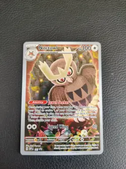 Pokemon TCG - Noctowl SVP141 Stellar Crown Black Star Promo Holo - Image 1