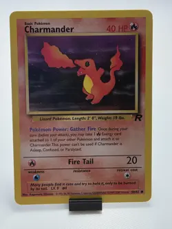 Charmander 50/82 Common Team Rocket Pokemon Unlimited Lightly Played - Image 1