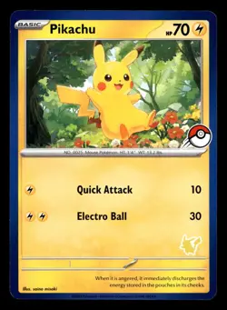Pikachu (Blue Border) My First Battle Pikachu Deck Pokemon NM - Image 1