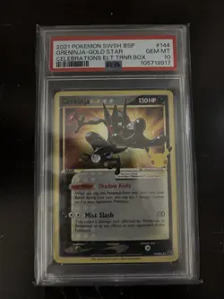 2019 POKEMON SWORD & SHIELD BLACK STAR PROMOS #SWSH144 GRENINJA GOLD STAR PSA 10 - Image 1