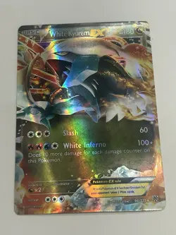 White Kyurem EX 96/135 Pokemon TCG Plasma Storm Ultra Rare Holo NM Card - Image 1