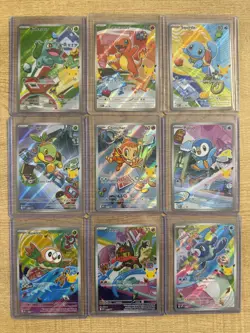 Pokemon First Partner Illustration Series 1 Full Set Complete Kanto Sinnoh Alola - Image 1