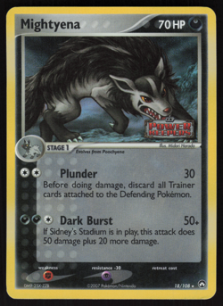 Pokemon TCG - Power Keepers - Mightyena 18/108 Reverse Holo - P - Image 1