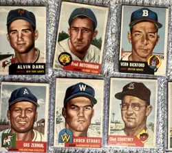 1953 Topps Baseball Card Lot (10 Cards) Vintage Original - Fair/Poor *SALE* - Image 3