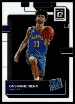 2022-23 Donruss Optic Rated Rookie Ousmane Dieng Auto Oklahoma City Thunder #220 - Image 1
