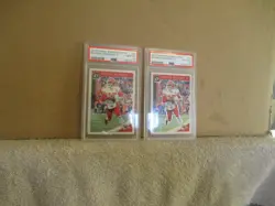 LOT OF (2) 2018 PANINI DONRUSS OPTIC PATRICK MAHOMES II #49 PSA 10 GEM MINT KC - Image 1